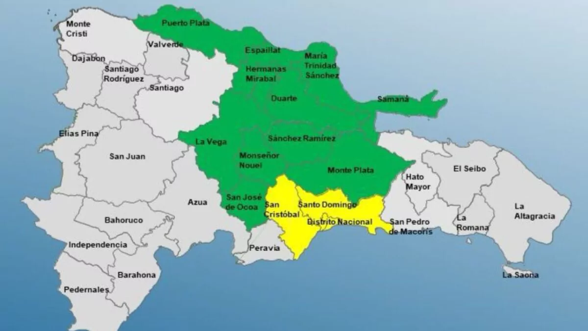 COE mantiene 11 provincias en alerta verde y tres en amarilla por vaguada
