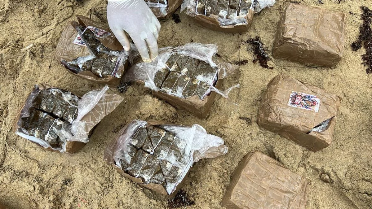 Autoridades interceptan 19 pacas de hachís en las costas de Miches